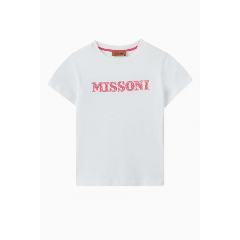 Missoni - Sequin-embellished Logo T-shirt in Cotton