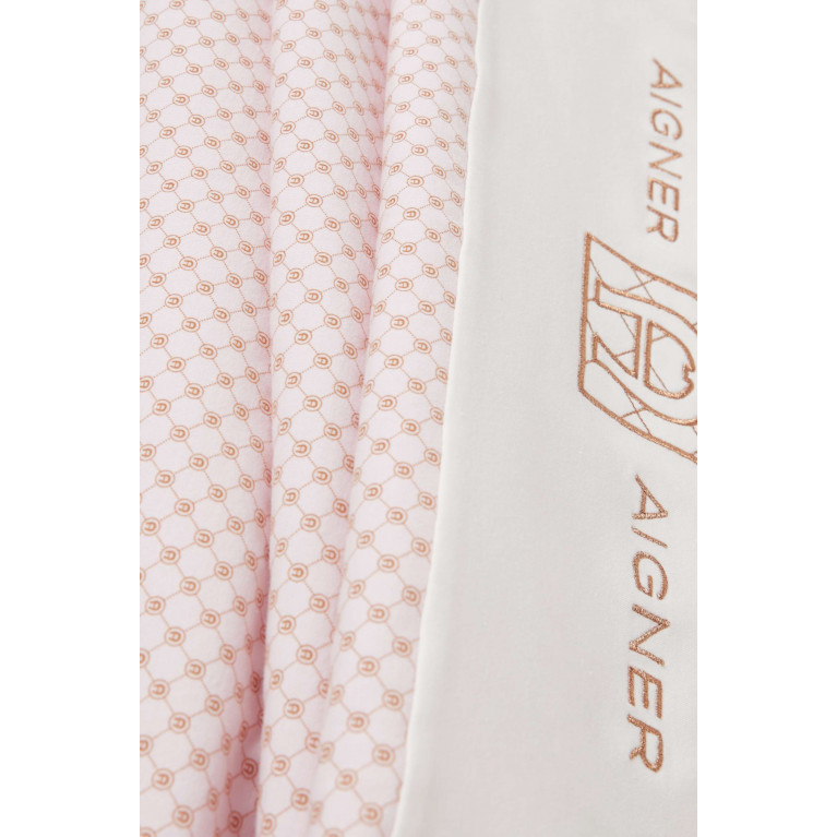 AIGNER - Logo Baby Blanket in Pima Cotton