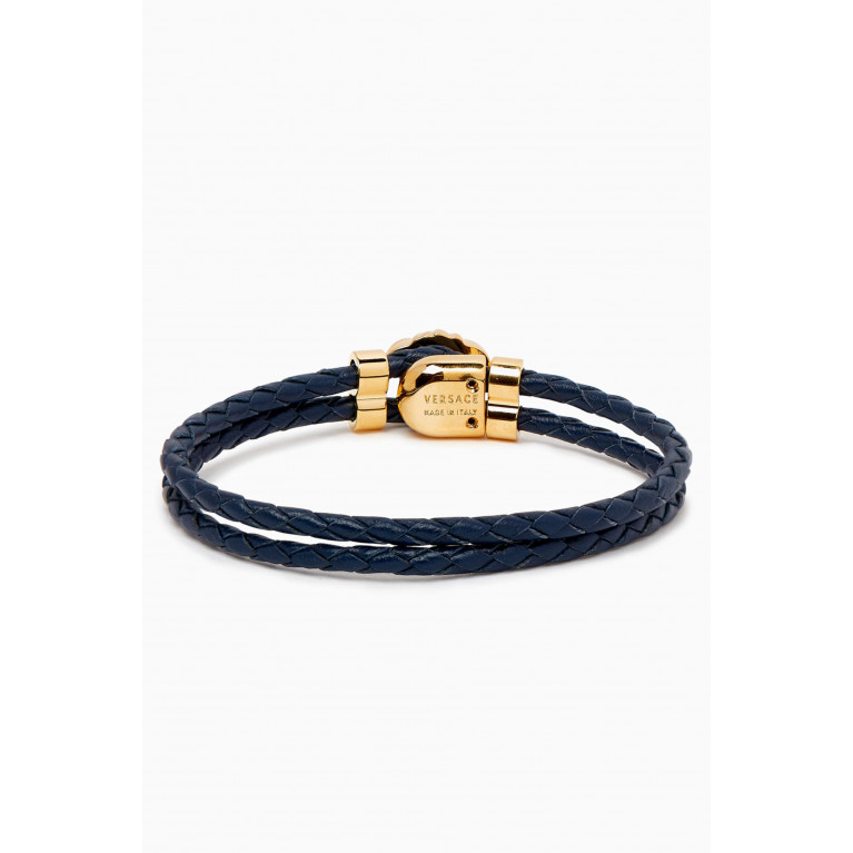 Versace - Medusa Braided Bracelet in Leather