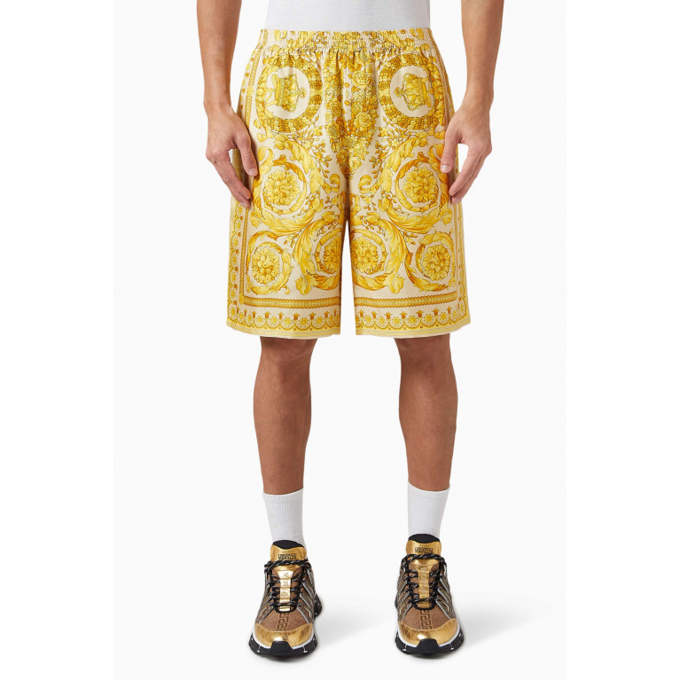 Versace - Barocco Shorts in Silk Red