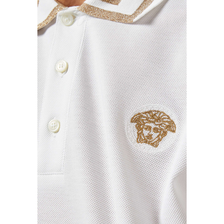 Versace - Greca Polo Shirt in Cotton