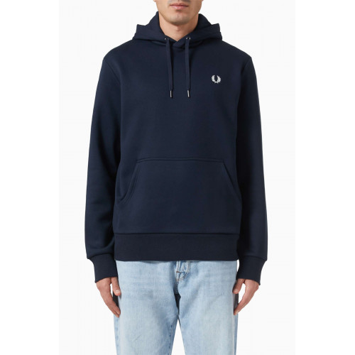 Fred Perry - Tape Detail Hooded Sweatshirt in Cotton Blend