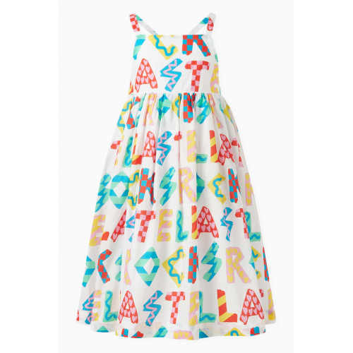 Stella McCartney - Alphabet Print Flared Dress in Cotton