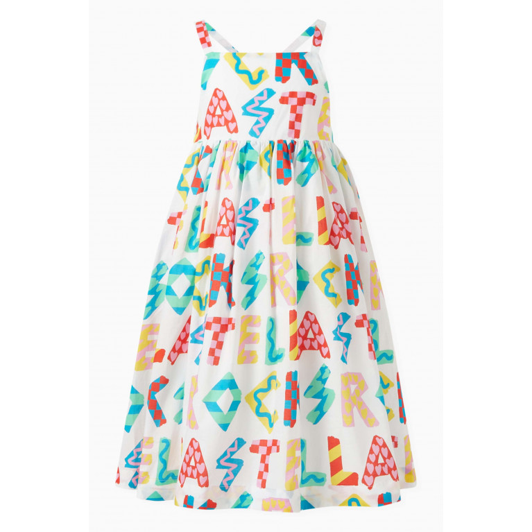 Stella McCartney - Alphabet Print Flared Dress in Cotton