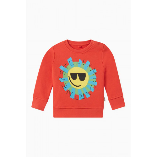 Stella McCartney - Sun Graphic Logo Print Sweatshirt in Organic Cotton Fleece