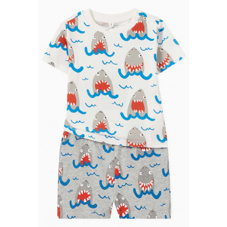 Stella McCartney - Shark Print Shorts in Cotton