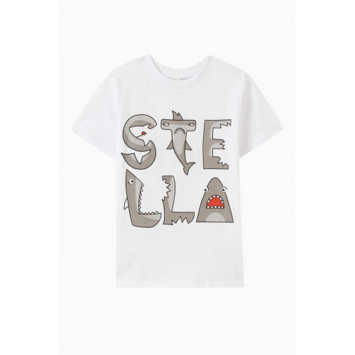 Stella McCartney - Shark Print T-Shirt in Cotton