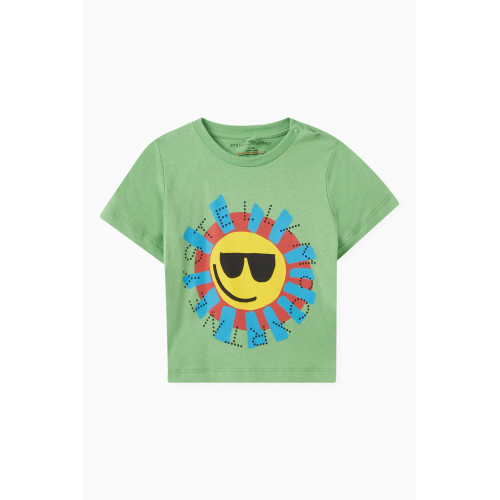 Stella McCartney - Sun Graphic Logo Print T-shirt in Organic Cotton
