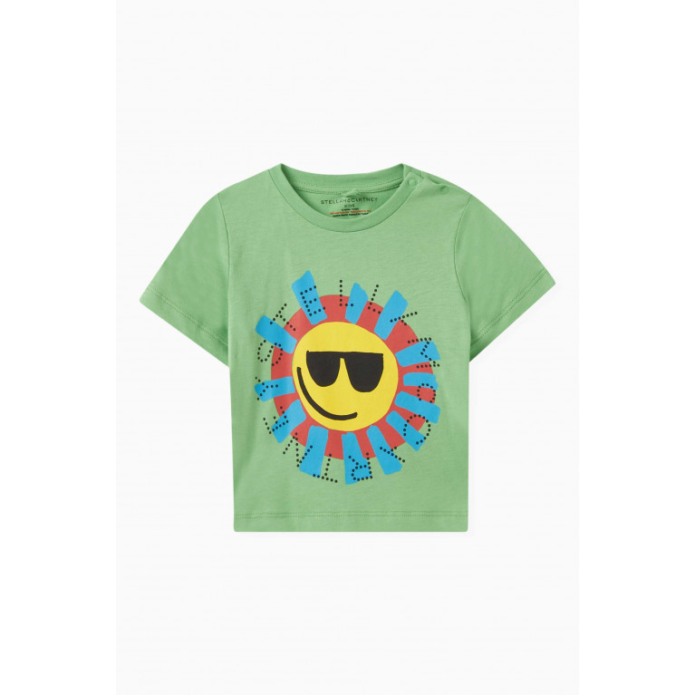 Stella McCartney - Sun Graphic Logo Print T-shirt in Organic Cotton