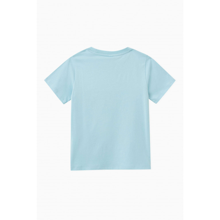 Stella McCartney - Angry Shark T-shirt in Organic Cotton-jersey Blue