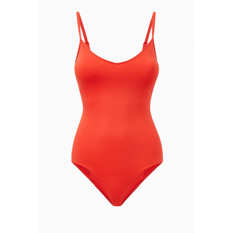 Good American - Sculpt One-piece Swimsuit in Stretch Nylon Red