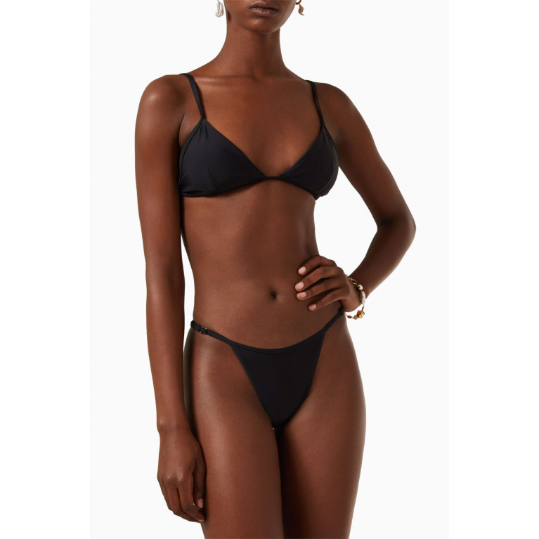 Good American - Perfect-fit Bikini Top in Soft Fabric Black