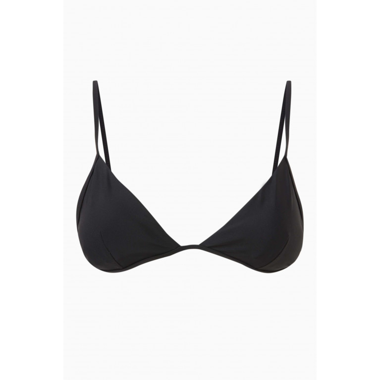 Good American - Perfect-fit Bikini Top in Soft Fabric Black