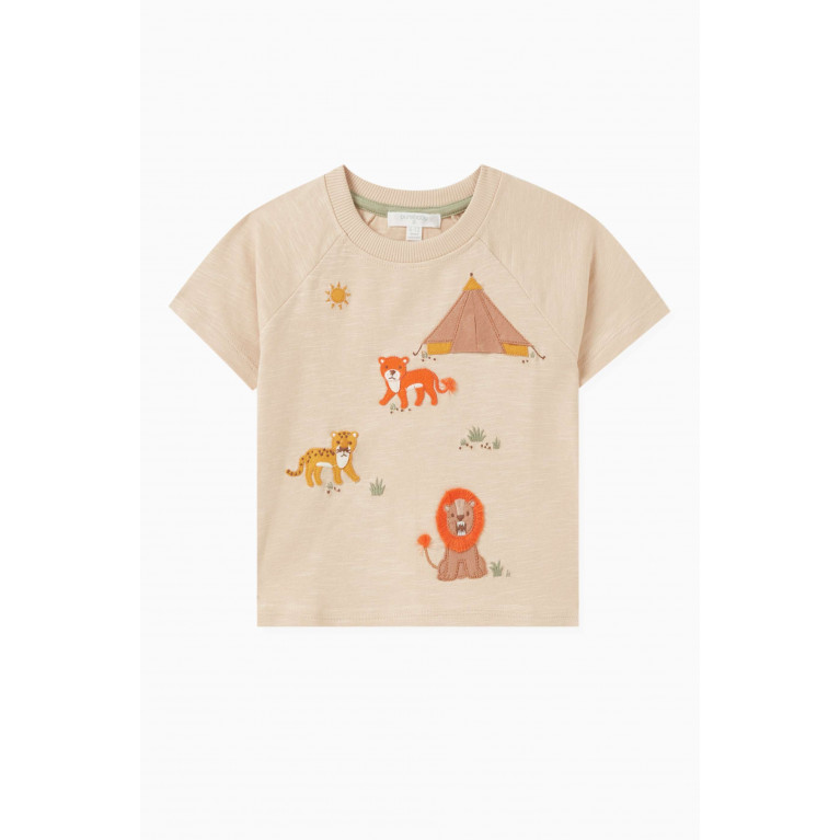 Purebaby - Hungry Cats Relaxed Tee in Organic Cotton