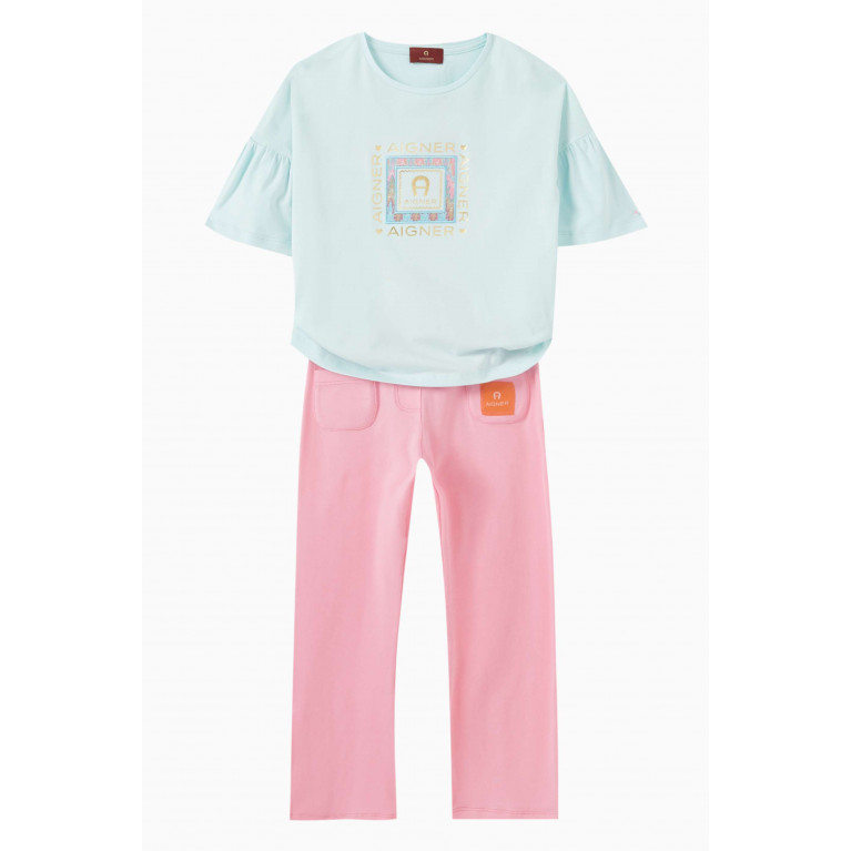AIGNER - Logo-patch Trousers in Cotton Jersey