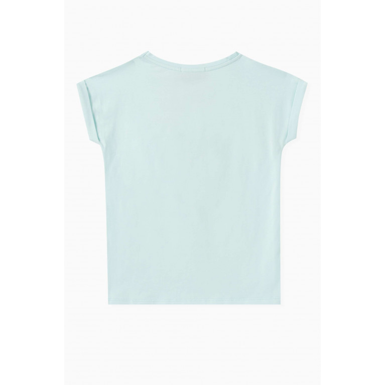 AIGNER - Heart Print T-Shirt in Cotton Blue
