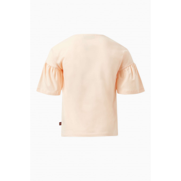 AIGNER - Flared-sleeve T-shirt in Cotton-jersey Pink