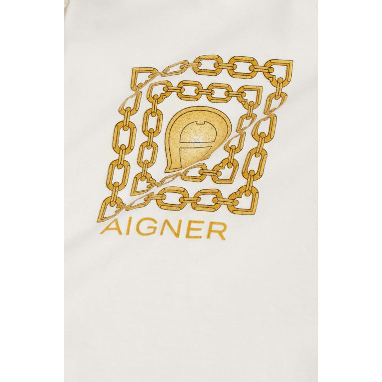 AIGNER - Logo Print Top in Cotton
