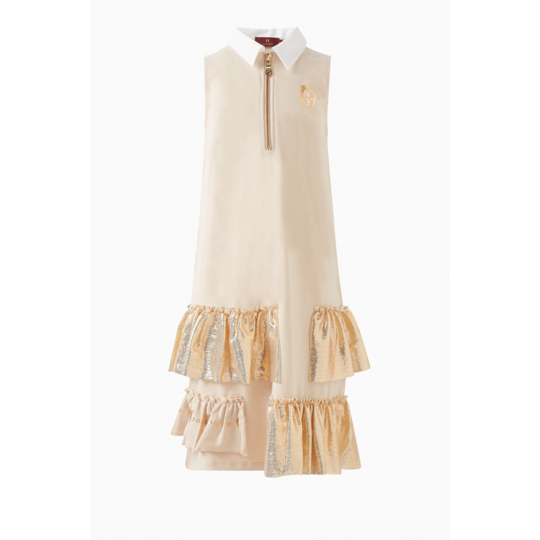AIGNER - Frill Dress in Cotton Blend