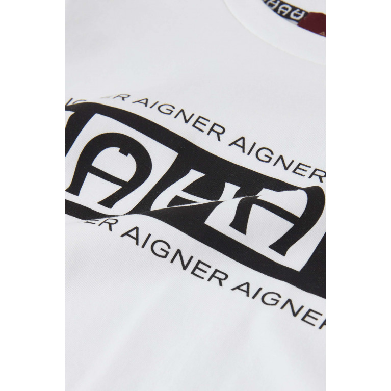 AIGNER - Logo T-Shirt in Cotton White