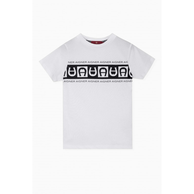 AIGNER - Logo T-Shirt in Cotton White