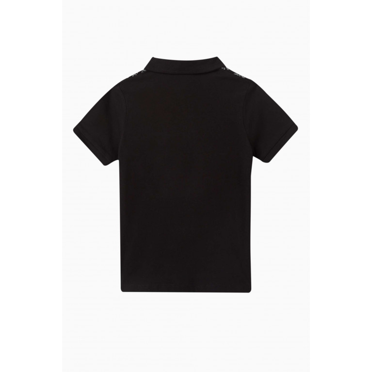 AIGNER - Logo Polo Shirt in Cotton Black