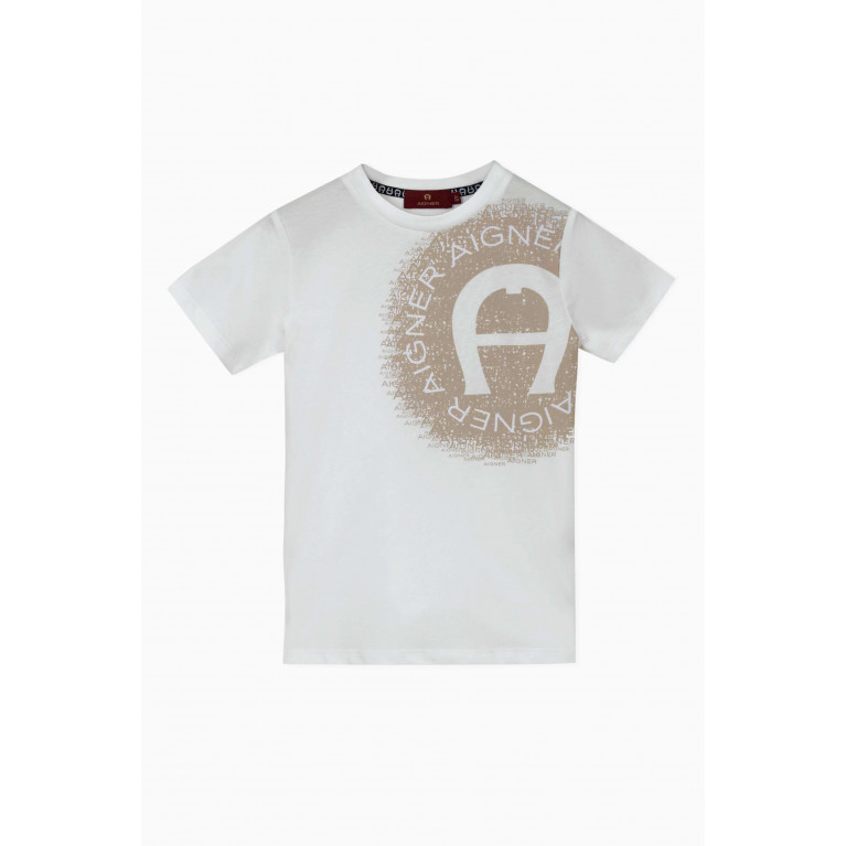 AIGNER - Logo T-Shirt in Cotton Neutral