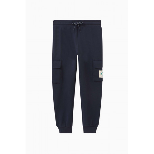 AIGNER - Logo Trousers in Cotton Blue