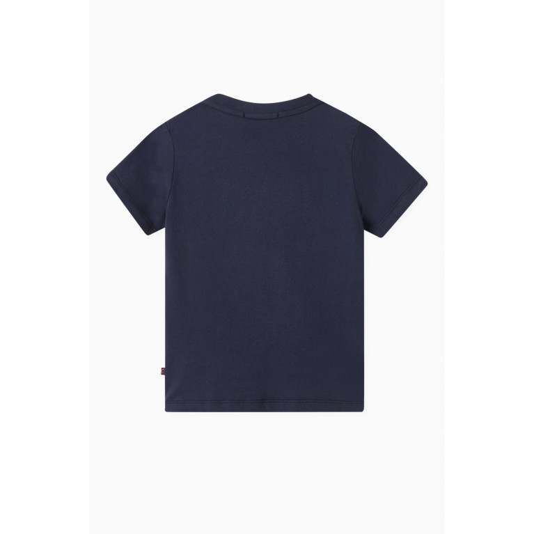 AIGNER - Logo Print T-Shirt in Cotton Blue