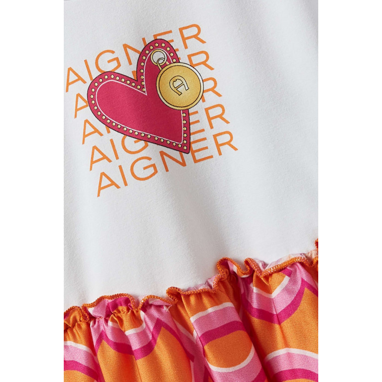 AIGNER - Heart Logo Dress in Cotton