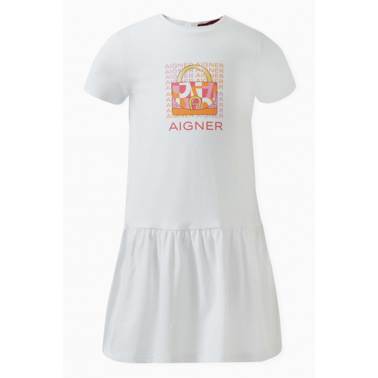 AIGNER - Logo Print Dress in Cotton
