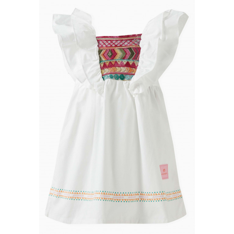 AIGNER - Frill Dress in Cotton