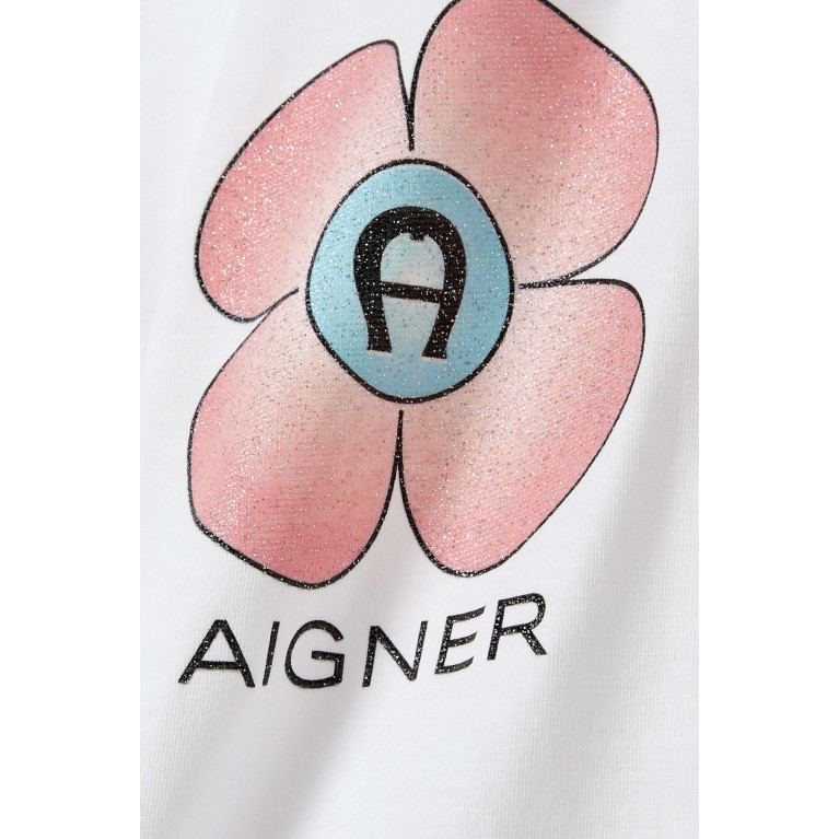 AIGNER - Floral Printed T-Shirt in Cotton