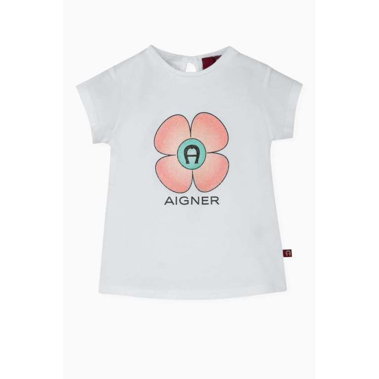 AIGNER - Floral Printed T-Shirt in Cotton