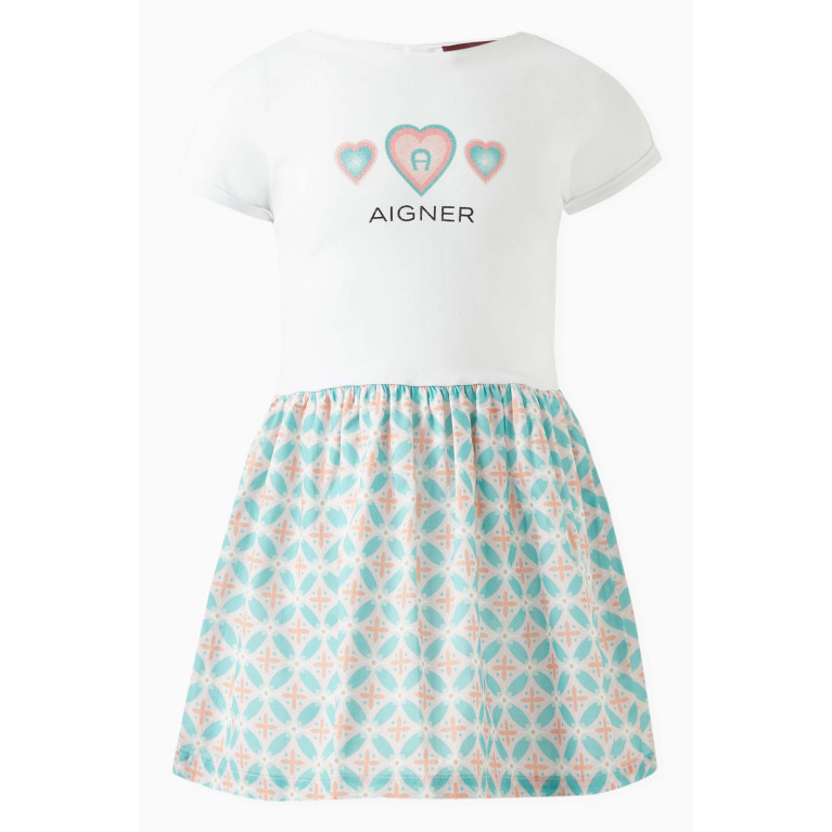 AIGNER - Heart Print Dress in Cotton
