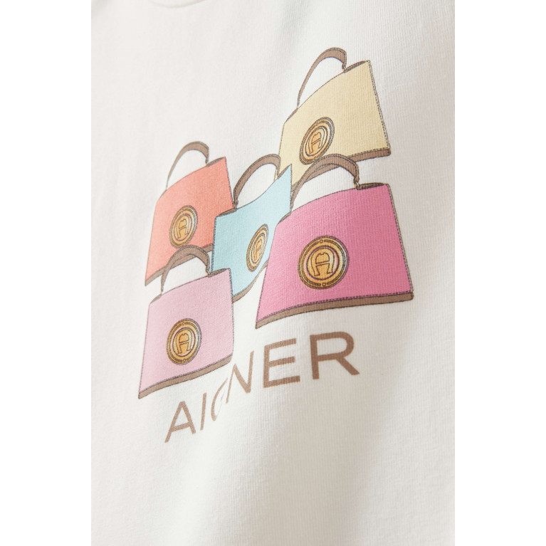 AIGNER - Logo-print T-shirt in Cotton Gold