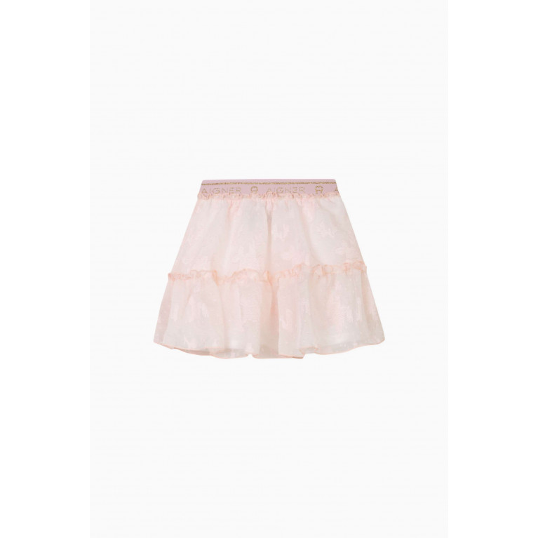 AIGNER - Floral Skirt in Organza Pink