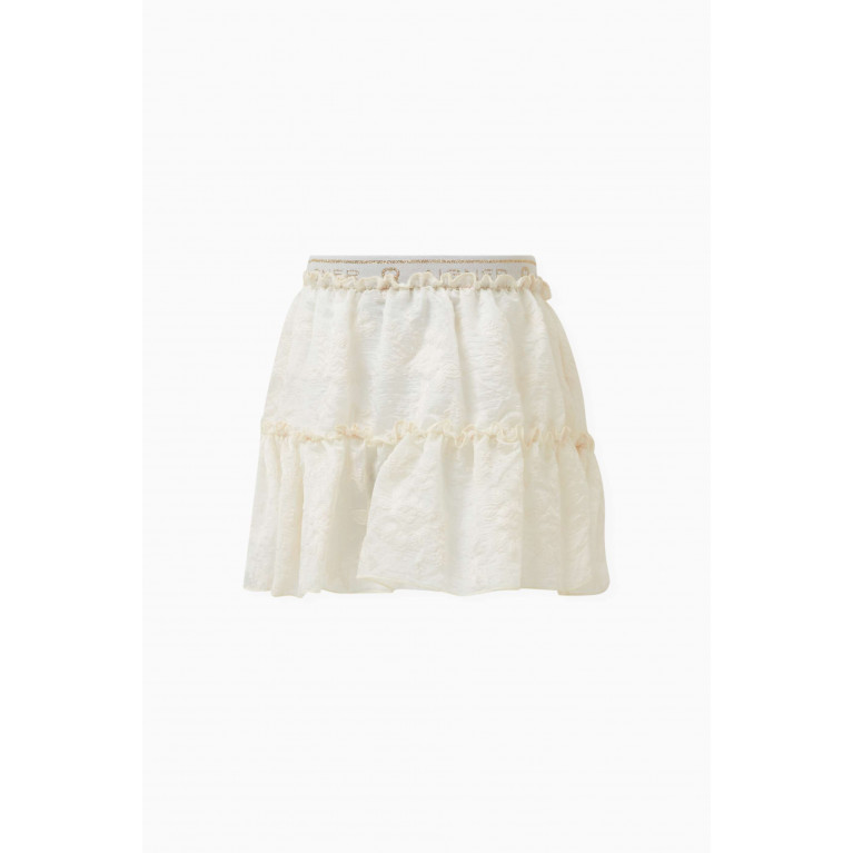 AIGNER - Floral Skirt in Organza Gold
