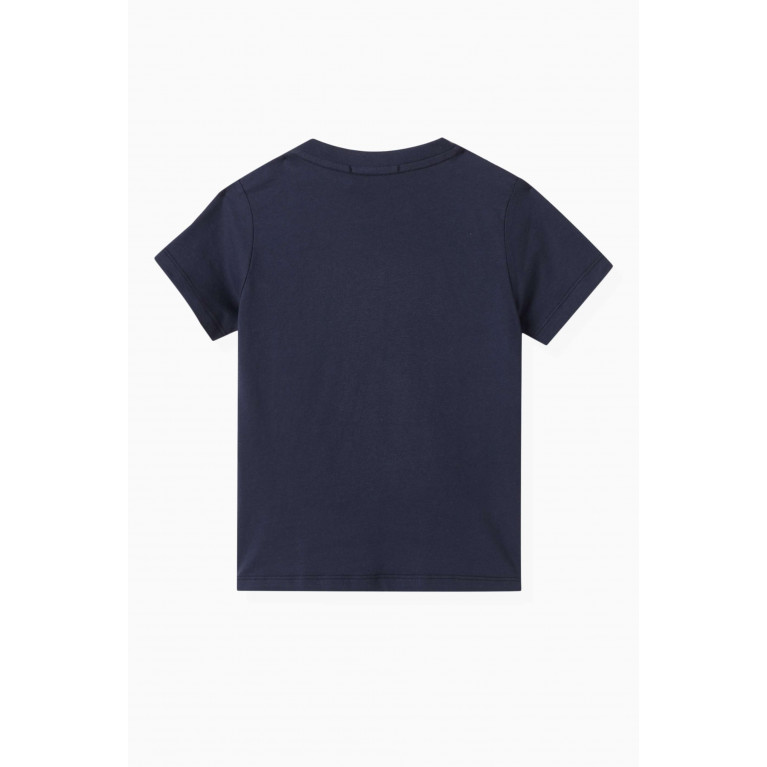 AIGNER - Graphic Logo-print T-shirt in Cotton-jersey Blue