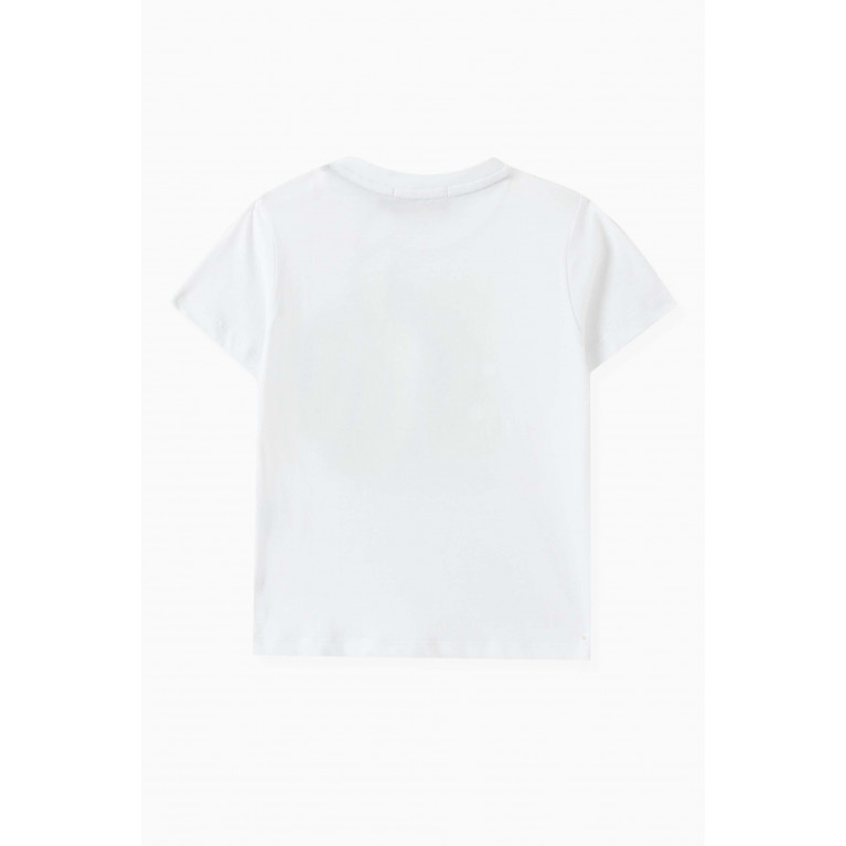 AIGNER - All-over Side Logo Print T-shirt in Cotton Grey