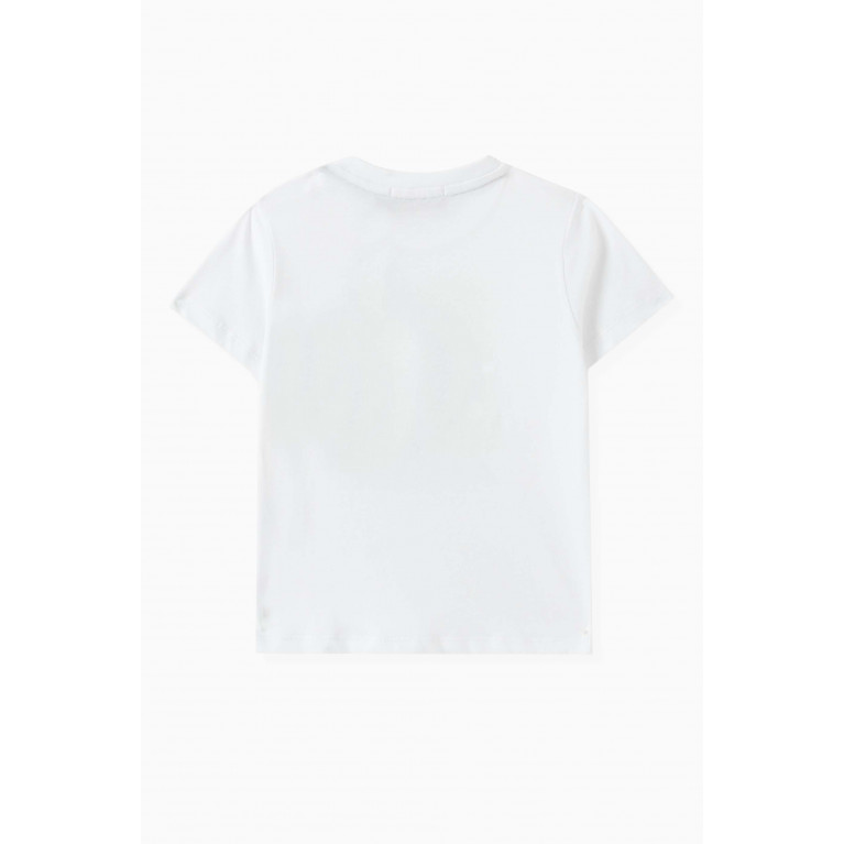 AIGNER - All-over Side Logo Print T-shirt in Cotton Blue