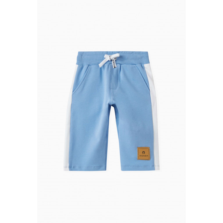 AIGNER - Logo-patch Stripe Bermuda Shorts in Stretch-cotton