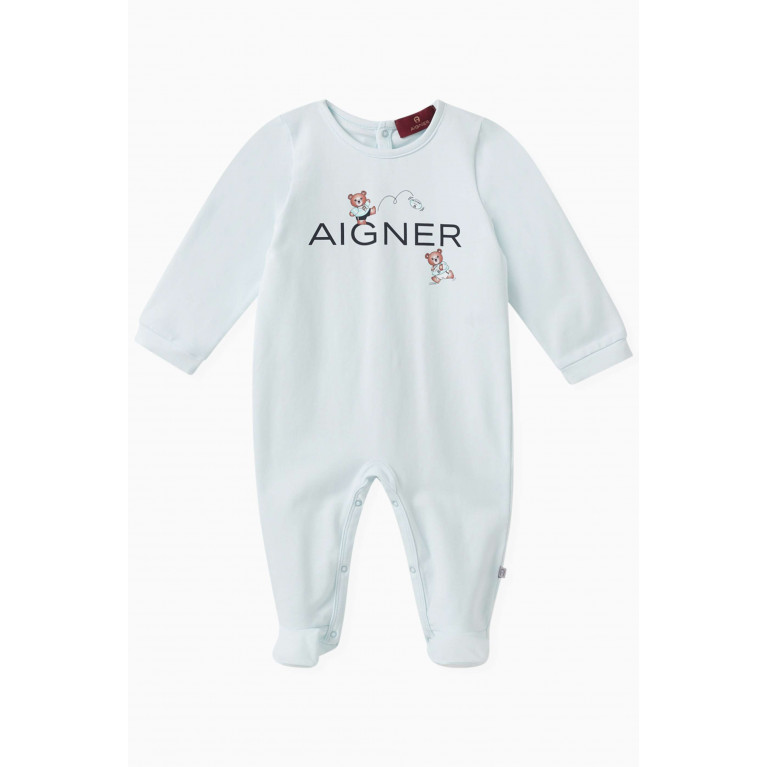 AIGNER - Logo Overall in Cotton Blue