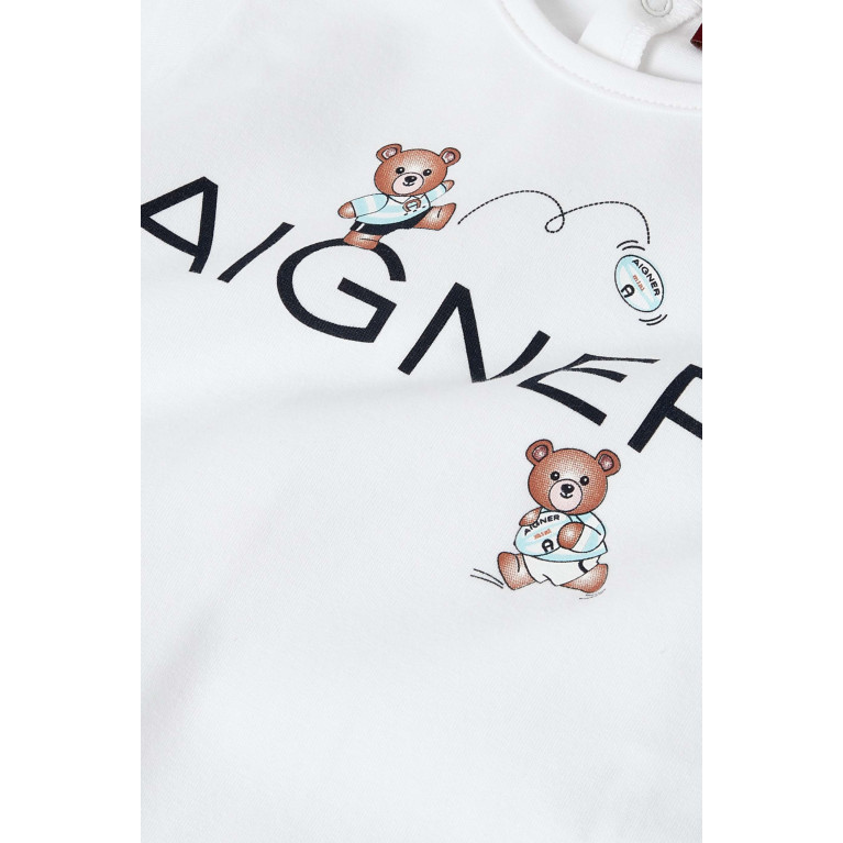 AIGNER - Logo Overall in Cotton White