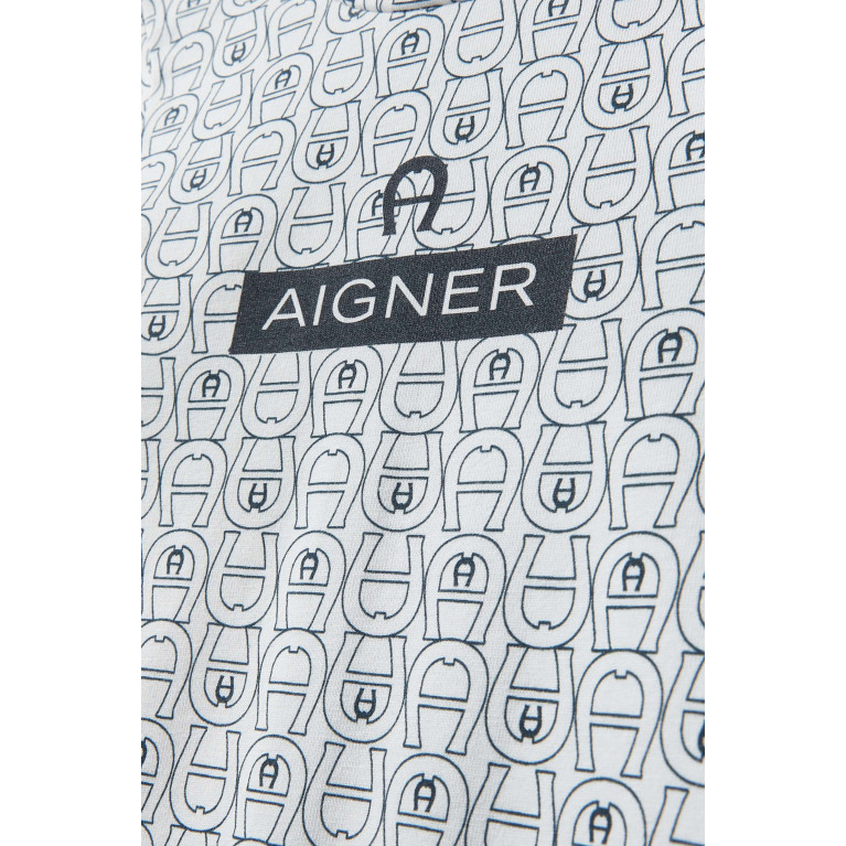 AIGNER - Dual-tone Logo Print Overalls in Cotton