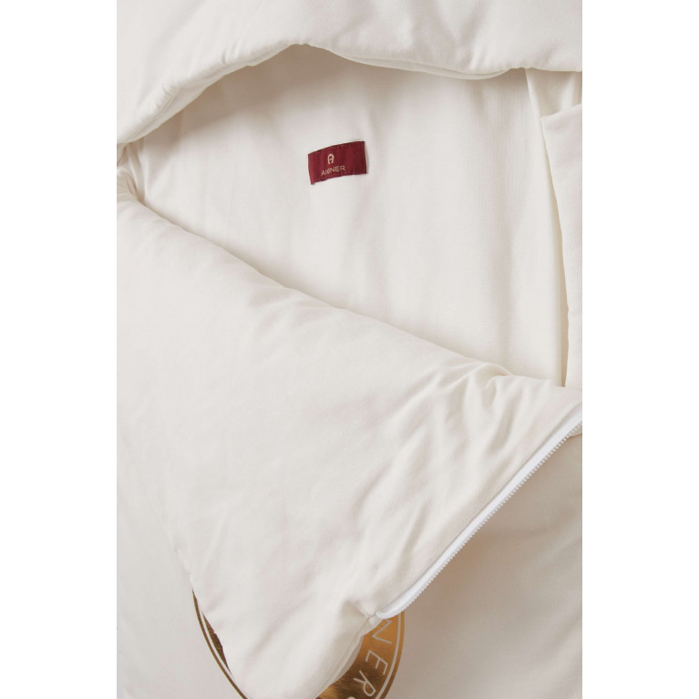 AIGNER - Foil Logo Sleeping Nest in Pima Cotton Jersey Gold