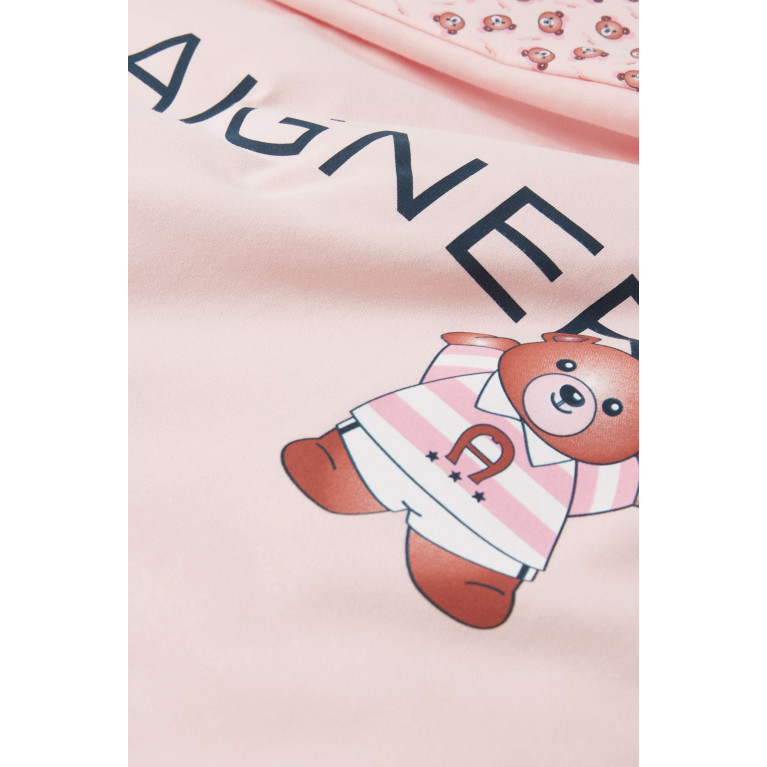 AIGNER - Bear Logo Sleeping Nest in Pima Cotton Jersey Pink
