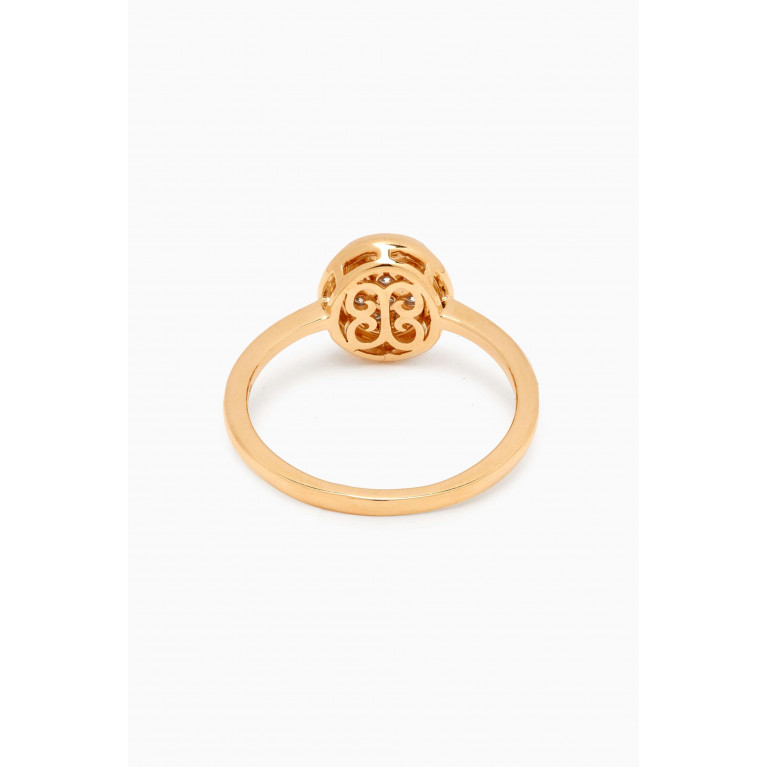 Damas - Illusion Oval Diamond Ring in 18kt Gold