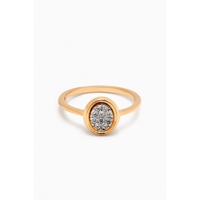 Damas - Illusion Oval Diamond Ring in 18kt Gold