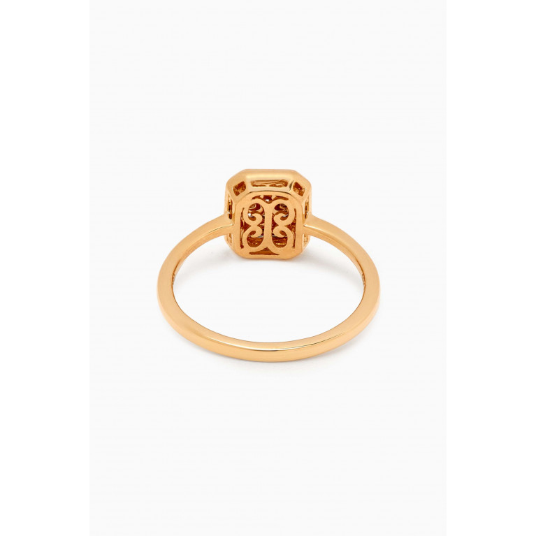 Damas - Illusion Rectangular Diamond Ring in 18kt Gold
